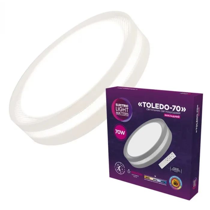 Светильник ELM TOLEDO - 70 (+пульт) 3000-6000 білий (26-0135)