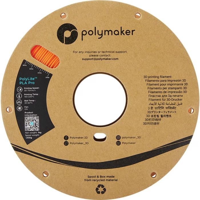 Пластик для 3D-принтера Polymaker PLA POLYLITE PRO 1,75mm 1kg YELLOW (PA07009) зображення 2