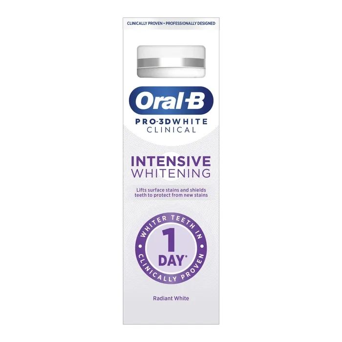 Зубная паста Oral-B Pro-3D White Clinical Intensive Whitening Сияющая белизна 75 мл (8700216922838) изображение 2