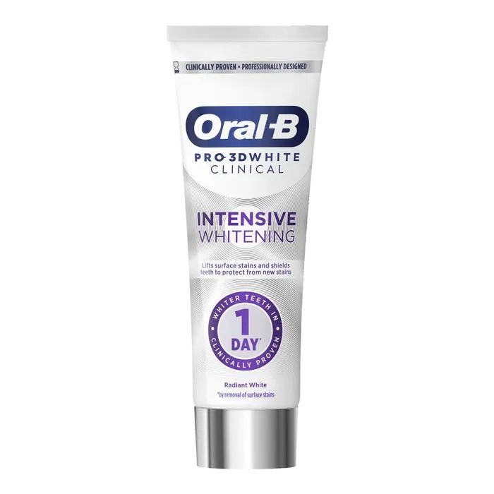 Зубная паста Oral-B Pro-3D White Clinical Intensive Whitening Сияющая белизна 75 мл (8700216922838) изображение 3