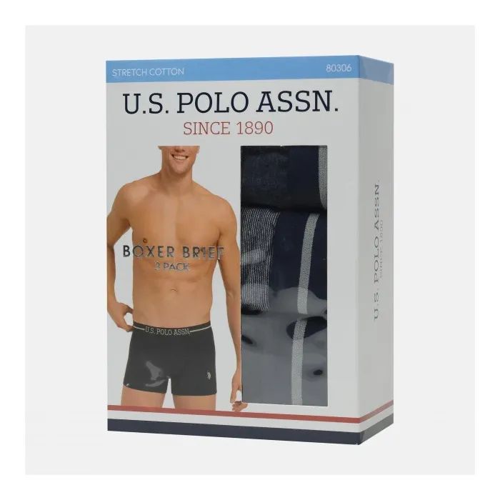 Трусы U.S. Polo Assn. 80306 Navy Flam, Navy, Navy Mlg М 3 шт. (8680557255164) изображение 12
