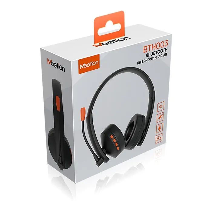 Наушники Meetion BTH003MIC Black/Orange (MT-BTH003MIC-A) изображение 6