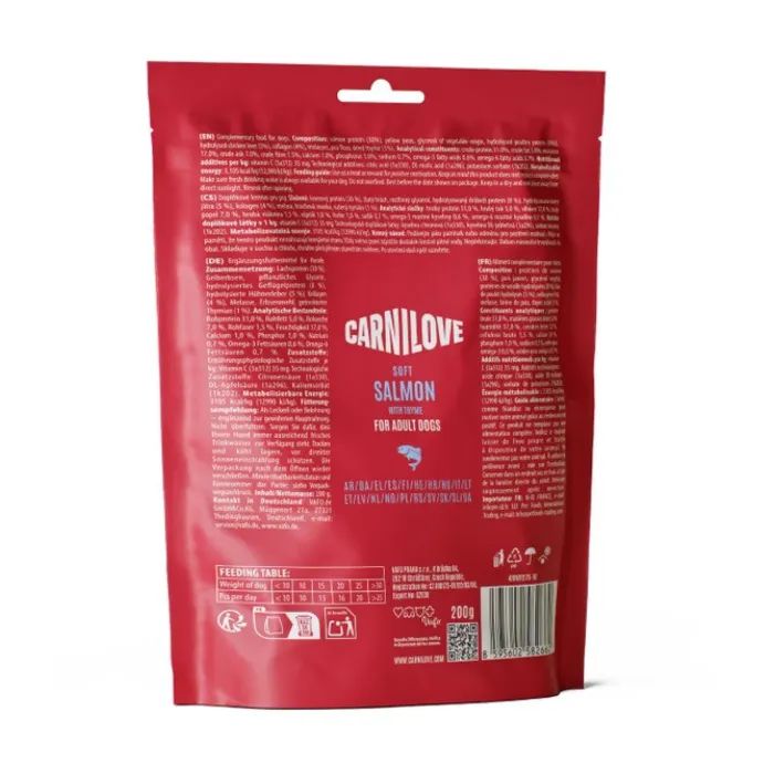 Лакомство для собак Carnilove Soft Snack Salmon with Thyme 200 г (8595602582662) изображение 2