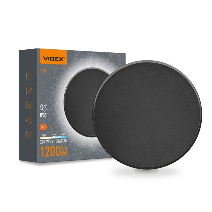 Світильник Videx IP65 VIDEX WL03 12W 3000K-4000K-6500K Black (VL-WL03-12CB) зображення 3