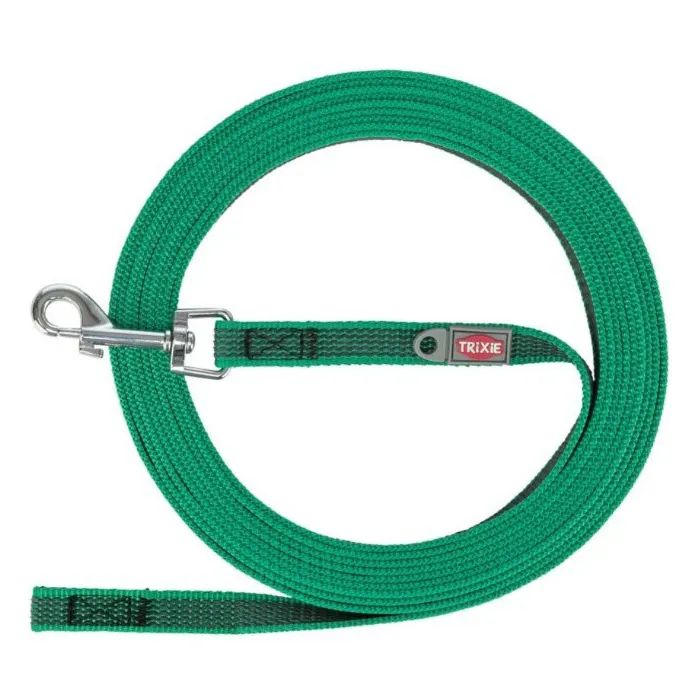 Поводок для собак Trixie Tracking leash прорезиненный S-M 5 м 15 мм зеленый (4011905472607)
