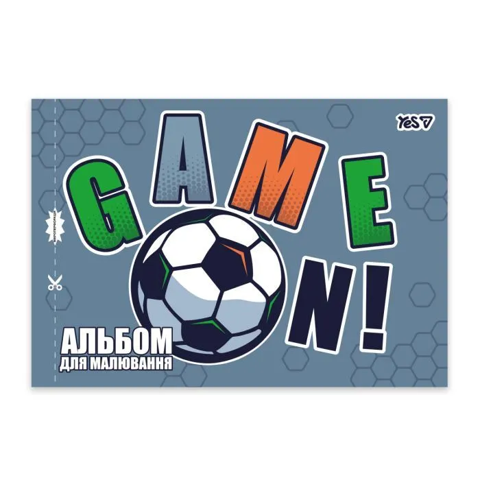Альбом для малювання Yes А4 12 аркушів скоба з перфорацією Football (130615) зображення 4