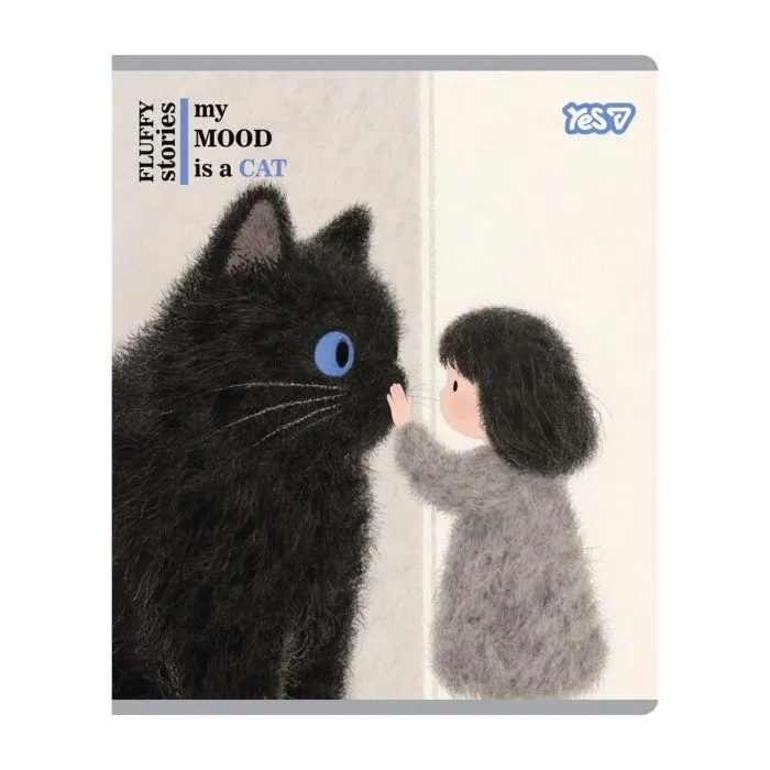 Зошит Yes My mood is a cat А5 12 аркушів лінія (768605) зображення 4