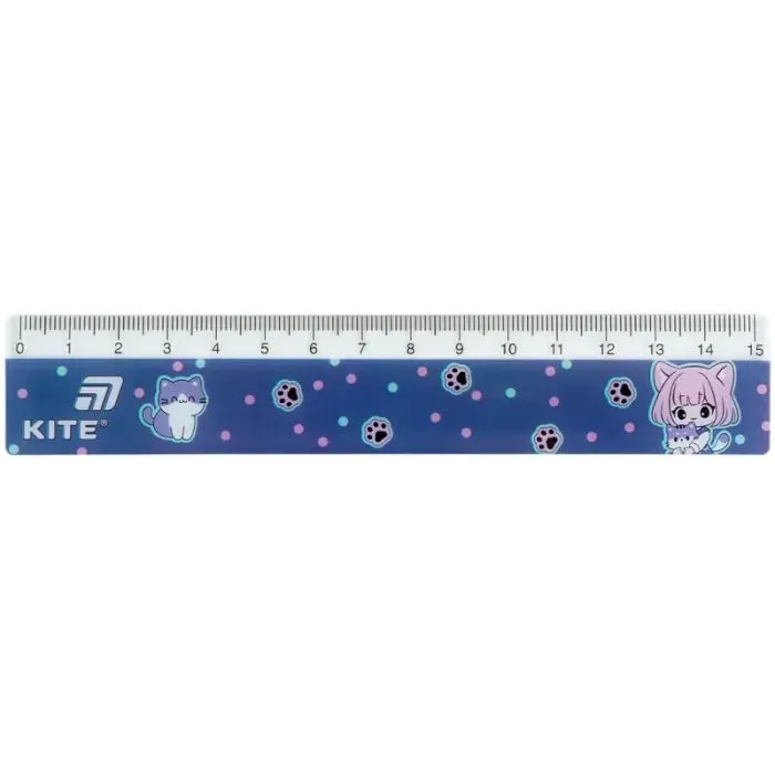 Линейка Kite пластиковая Be Friends, 15 см (K26-090-1)
