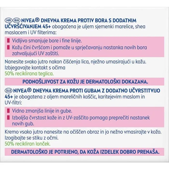 Крем для лица Nivea Anti-Wrinkle + Firming Day Cream 45+ 50 мл (5900017103495) изображение 2
