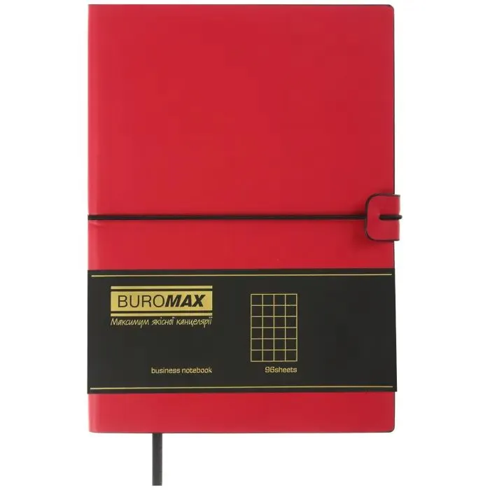 Книга записна Buromax TRAVEL, А5, 96 аркушів, клітинка, червоний (BM.295121-05) зображення 2