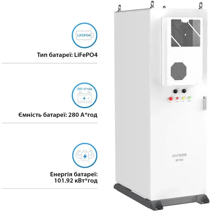 Система зберігання енергії Dyness 364V 280Ah 100kWh IP55 (BF100-C100) зображення 2