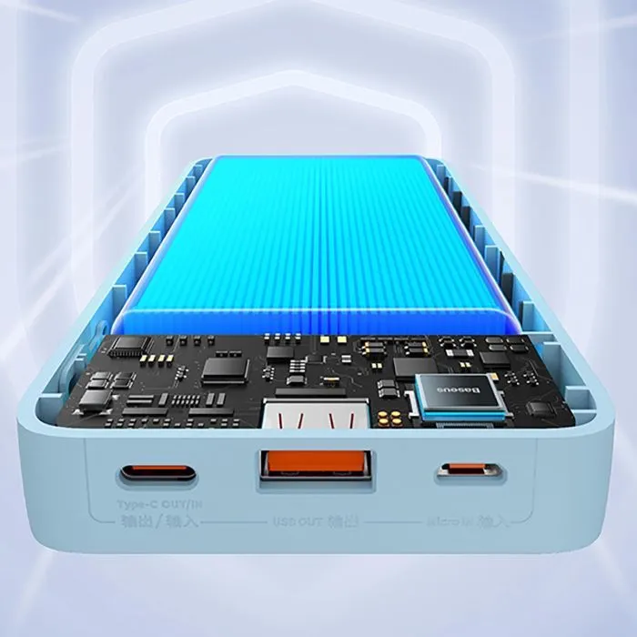 Батарея універсальна Baseus Airpow 20000mAh 20W PD/3.0, QC/3.0, blue (P10022804313-00) зображення 9