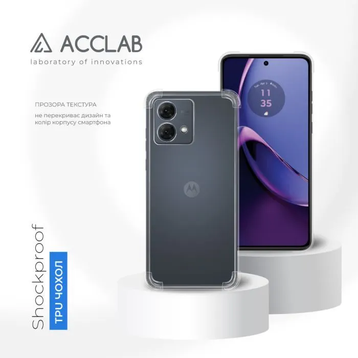 Чохол до мобільного телефона ACCLAB ShockProof Motorola Moto G84 Transparent (1283126587986) зображення 4