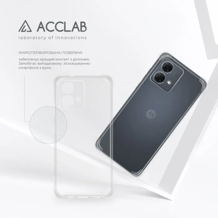 Чохол до мобільного телефона ACCLAB ShockProof Motorola Moto G84 Transparent (1283126587986) зображення 5