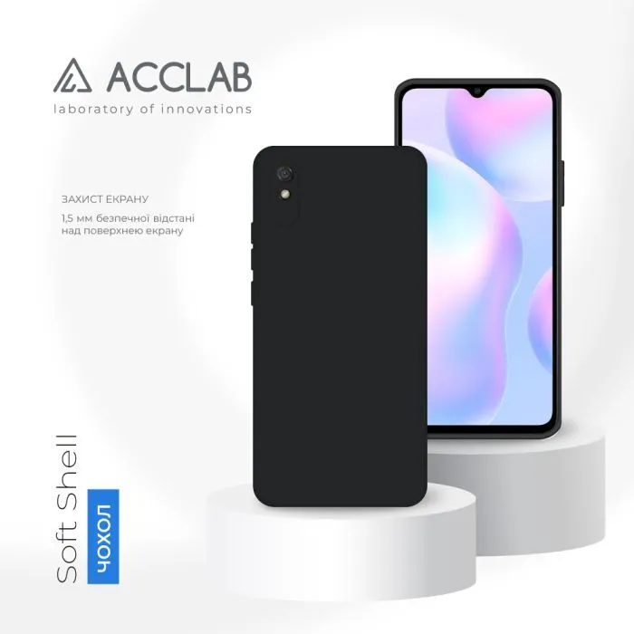 Чохол до мобільного телефона ACCLAB SoftShell Xiaomi Redmi 9A Black (1283126552991) зображення 4