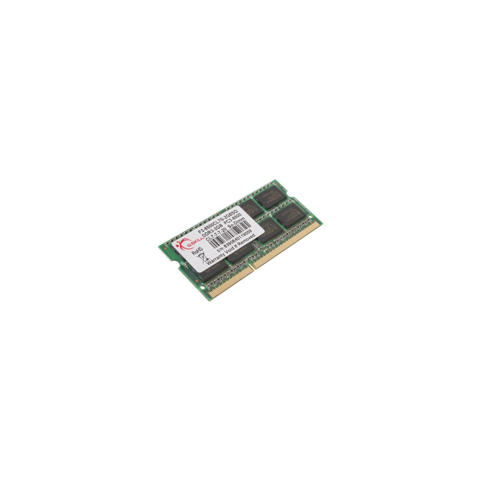 Модуль пам'яті для ноутбука SoDIMM DDR3 2GB 1066 MHz G.Skill (F3-8500CL7S-2GBSQ)