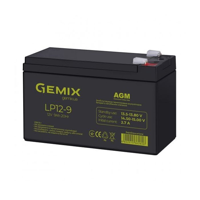Батарея к ИБП Gemix LP 12В 9Ач (LP12-9) изображение 2