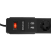 Сетевой фильтр питания Defender DFS 453 3m 5 роз. 2 USB порта (99043) изображение 2