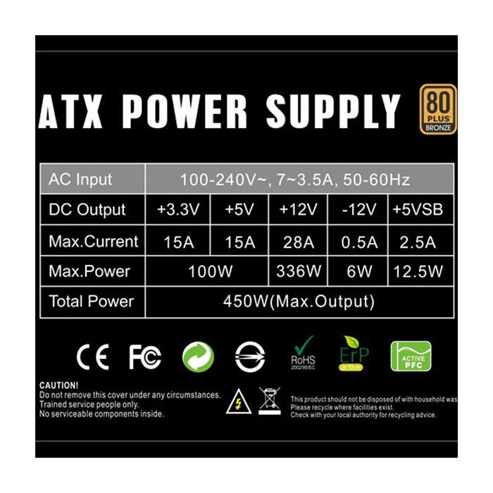Блок питания Gamemax 450W (GP-450) изображение 5