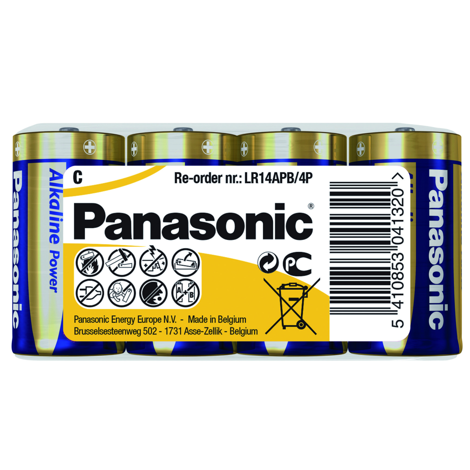 Батарейка Panasonic C LR14 Alkaline Power (Shrink) * 4 (LR14REB/4P)