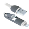Дата кабель USB10-03BP USB - Micro USB/Lightning, white, 1m Defender (87493) зображення 2