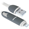 Дата кабель USB10-03BP USB - Micro USB/Lightning, white, 1m Defender (87493)