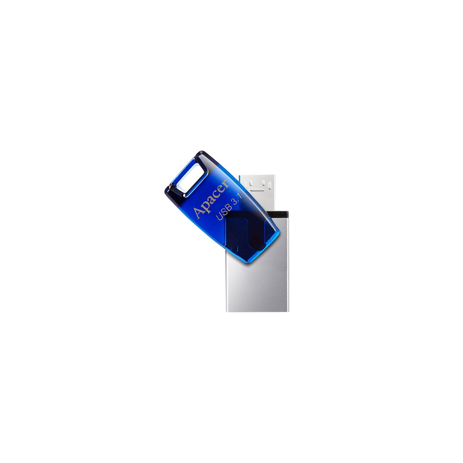 USB флеш накопитель Apacer 8GB AH179 Blue USB 3.1 OTG (AP8GAH179U-1) изображение 4