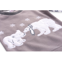 Пижама детская Matilda флисовая с мишками и снежинками (7161-134G-white) изображение 7