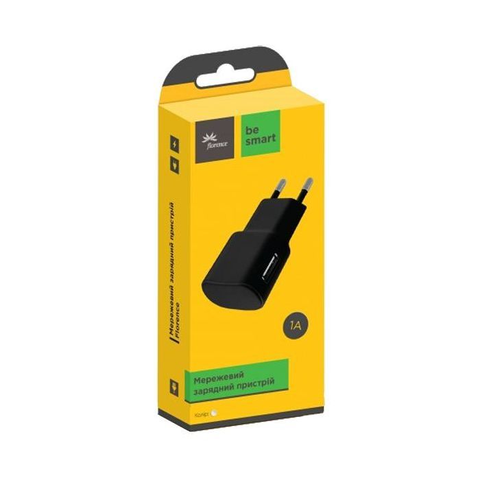Зарядное устройство Florence USB, 1.0A white (FW-1U010W) изображение 2