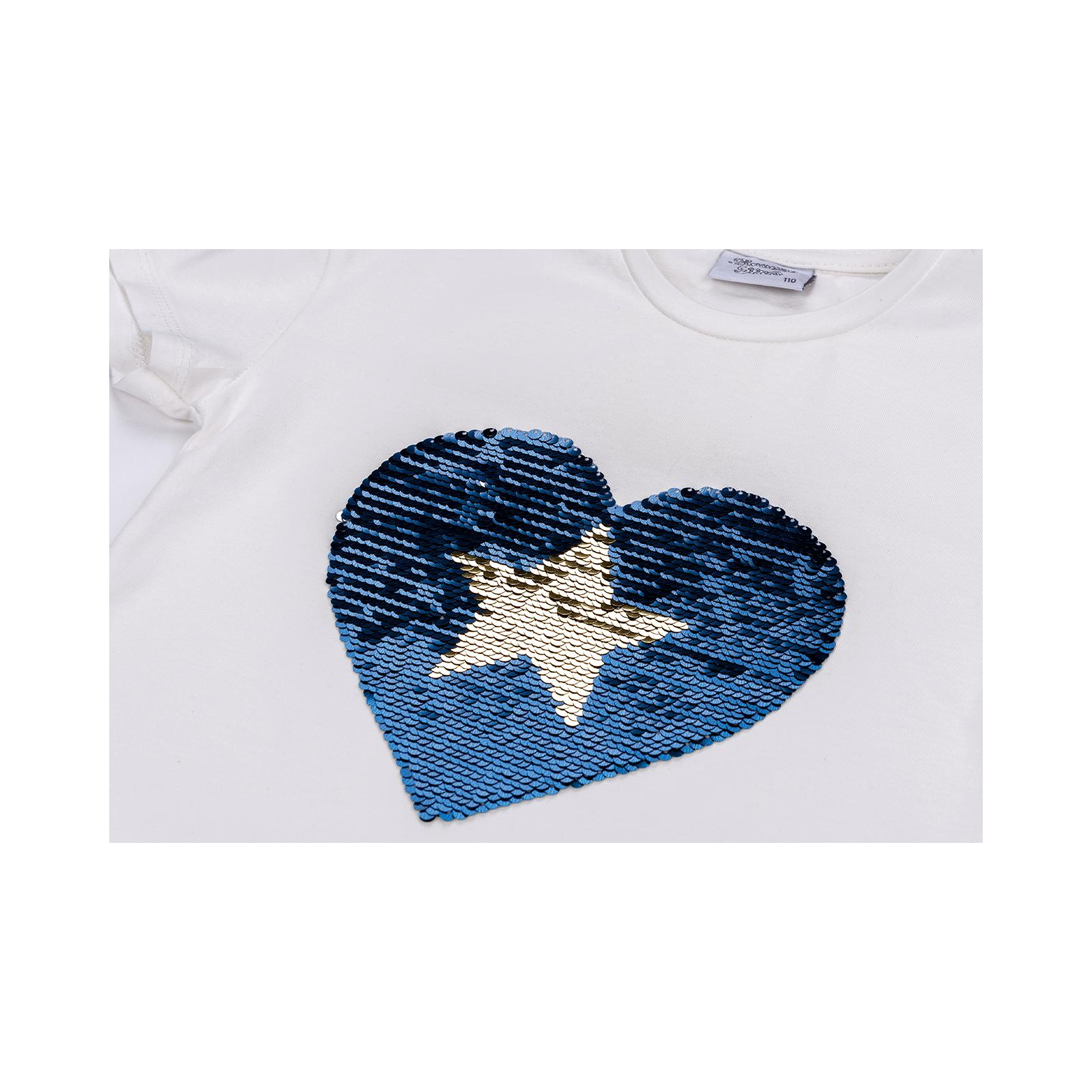 Футболка дитяча Breeze з серцем перевертишем (9287-116G-blue) зображення 4