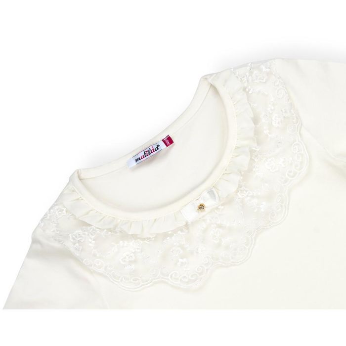 Кофта дитяча Matilda з мереживною оборкою (4802-152G-cream) зображення 3