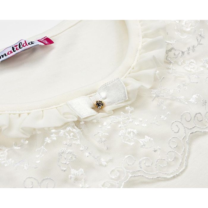 Кофта дитяча Matilda з мереживною оборкою (4802-152G-cream) зображення 4