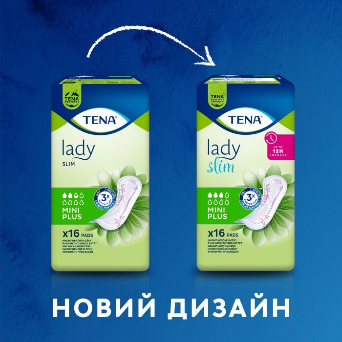 Урологические прокладки Tena Lady Slim Mini Plus 16 шт. (7322540852868) изображение 3
