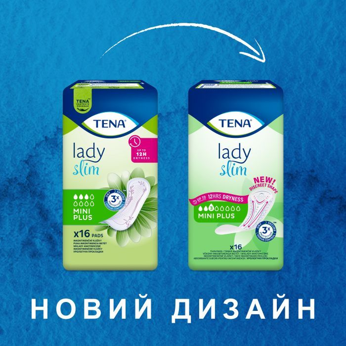 Урологические прокладки Tena Lady Slim Mini Plus 16 шт. (7322540852868) изображение 3