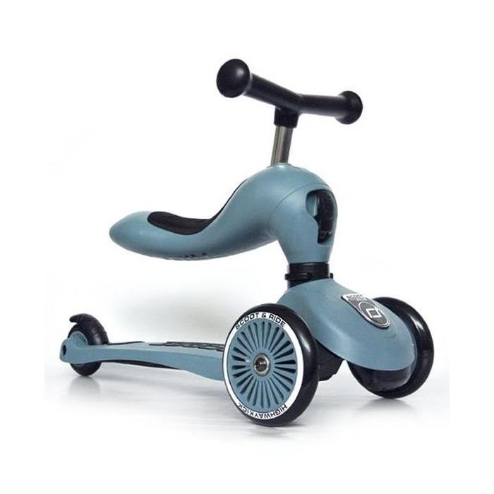 Самокат Scoot&Ride Highwaykick-1 Серо-синий (SR-160629-STEEL)