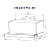Витяжка кухонна Minola HTL 6312 WH 750 LED зображення 8