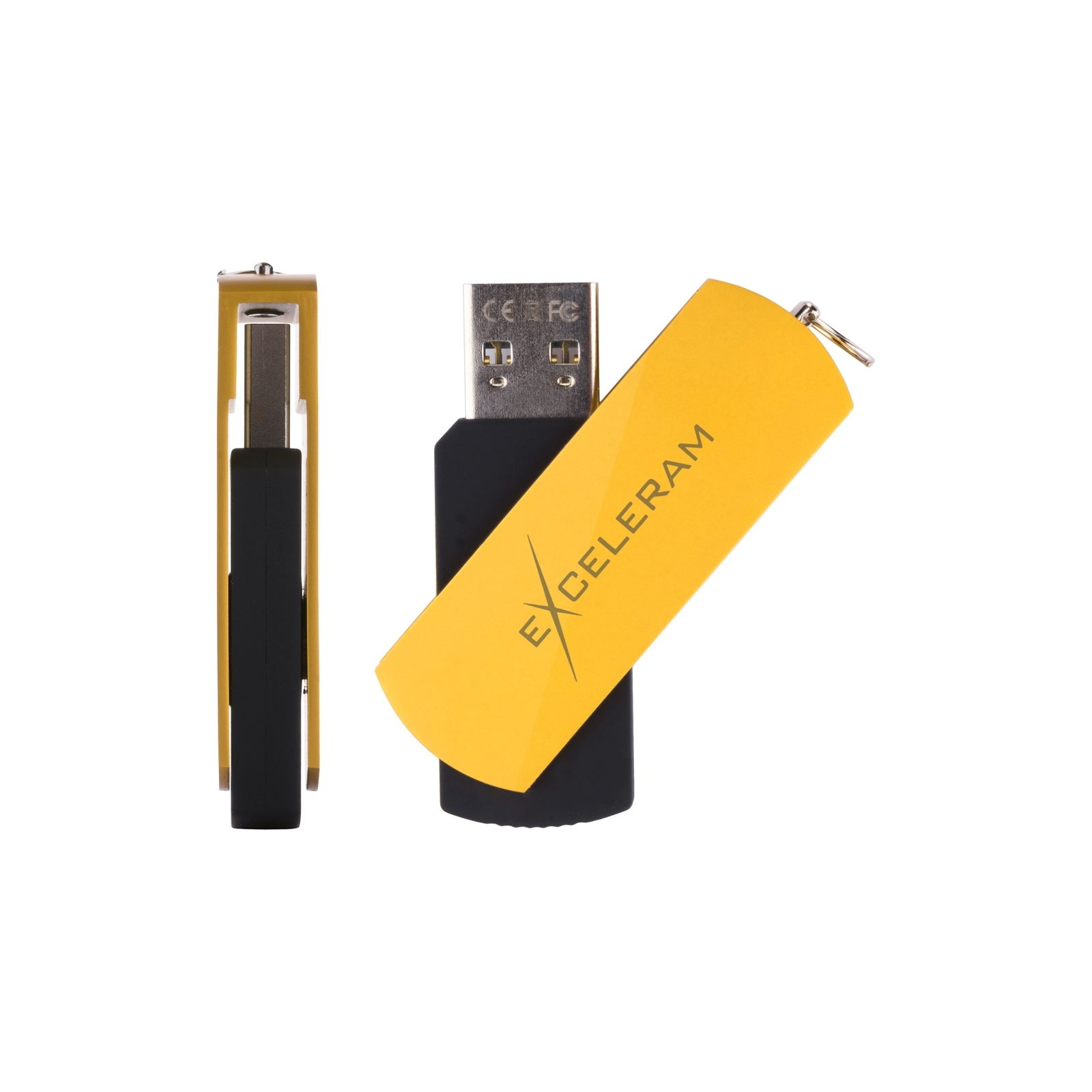 USB флеш накопитель eXceleram 16GB P2 Series Yellow2/Black USB 2.0 (EXP2U2Y2B16) изображение 4