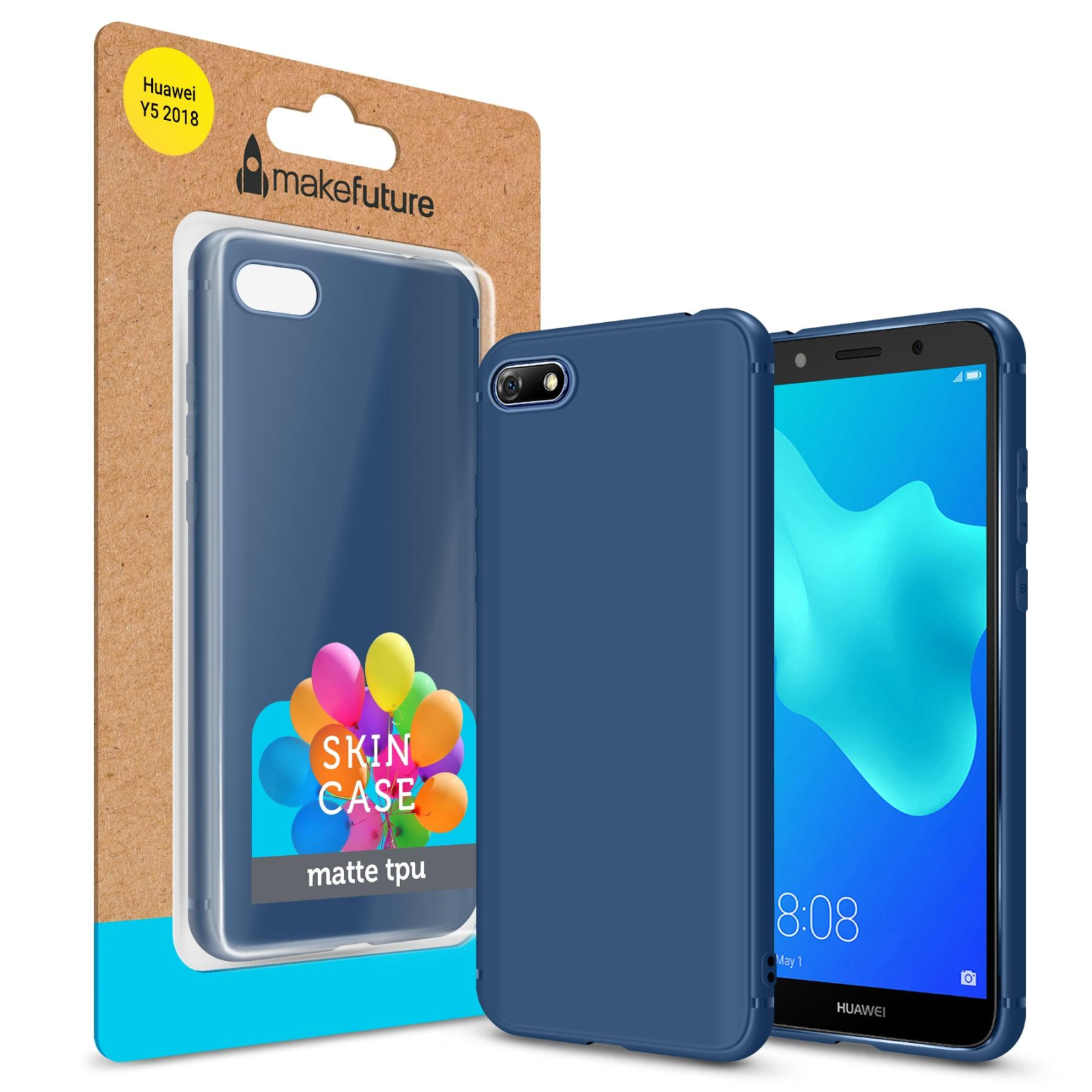 Чехол для мобильного телефона MakeFuture Skin Case Huawei Y5 2018 Blue (MCSK-HUY518BL)