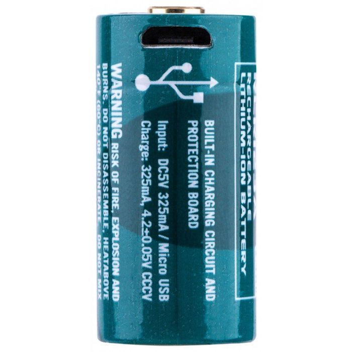 Аккумулятор Olight 16340 с micro-USB 650 mAh (кабель в комплекте) (ORBC-163CO6) изображение 2