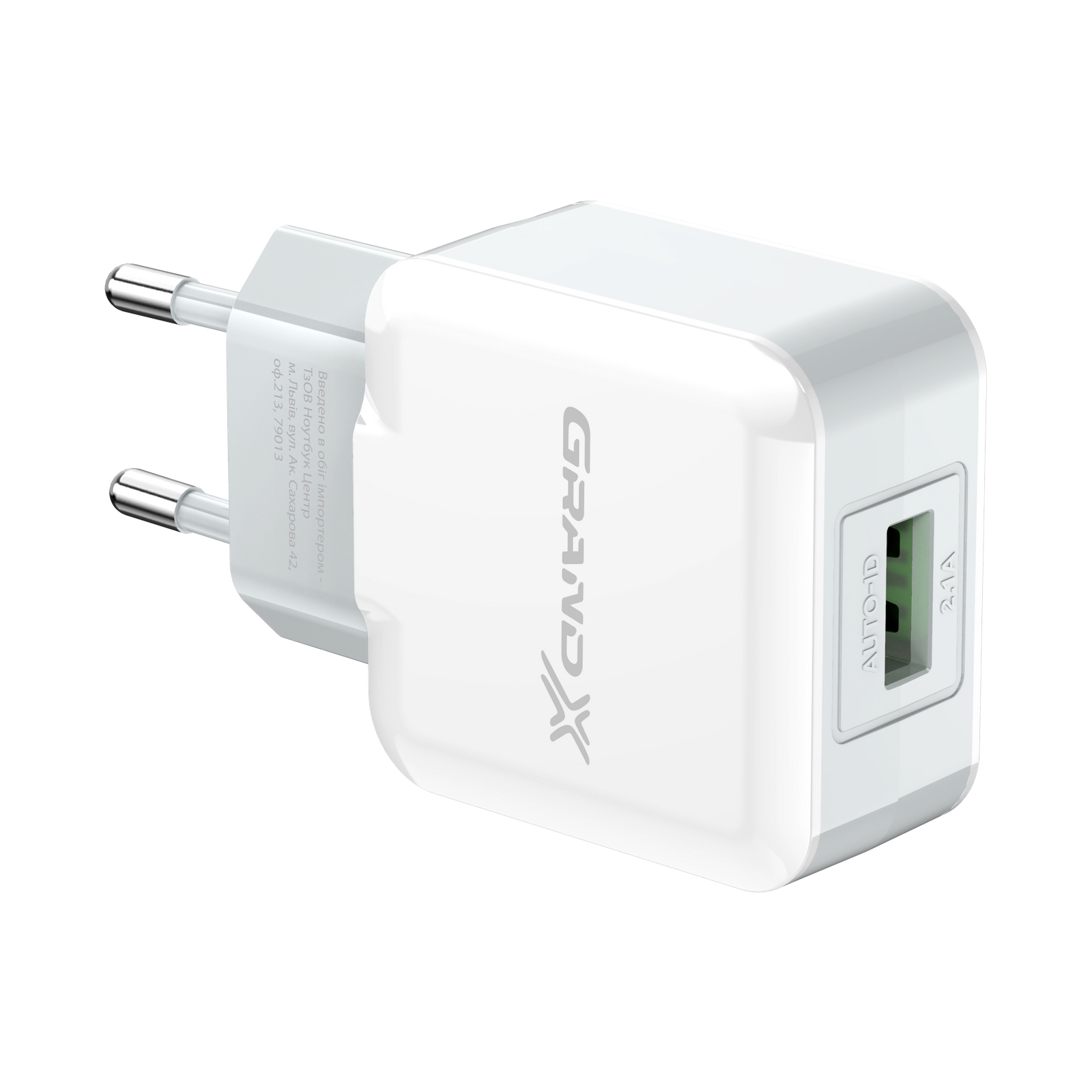Зарядное устройство Grand-X USB 5V 2,1A White + cable USB -> micro USB, Cu (CH-03UMW) изображение 2