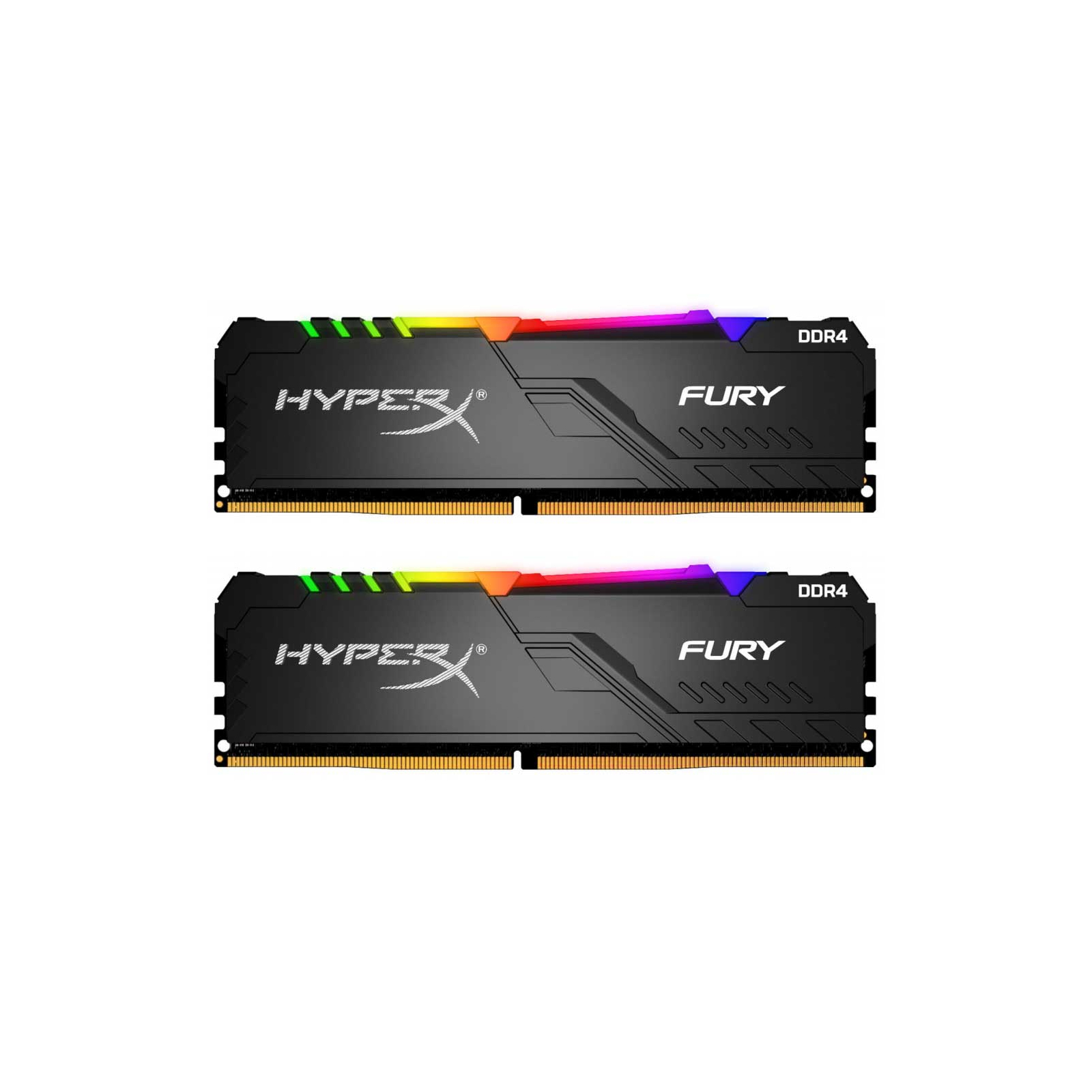 Модуль пам'яті для комп'ютера DDR4 32GB (2x16GB) 2666 MHz HyperX FURY RGB Kingston Fury (ex.HyperX) (HX426C16FB3AK2/32)