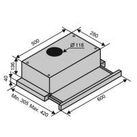Вытяжка кухонная Ventolux GARDA 50 WH (750) SMD LED изображение 7