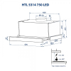 Витяжка кухонна Minola HTL 5314 I 750 LED зображення 12