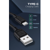 Дата кабель USB 2.0 AM to Type-C 1.2m Fast T-C829 Black T-Phox (T-C829 Black) зображення 5