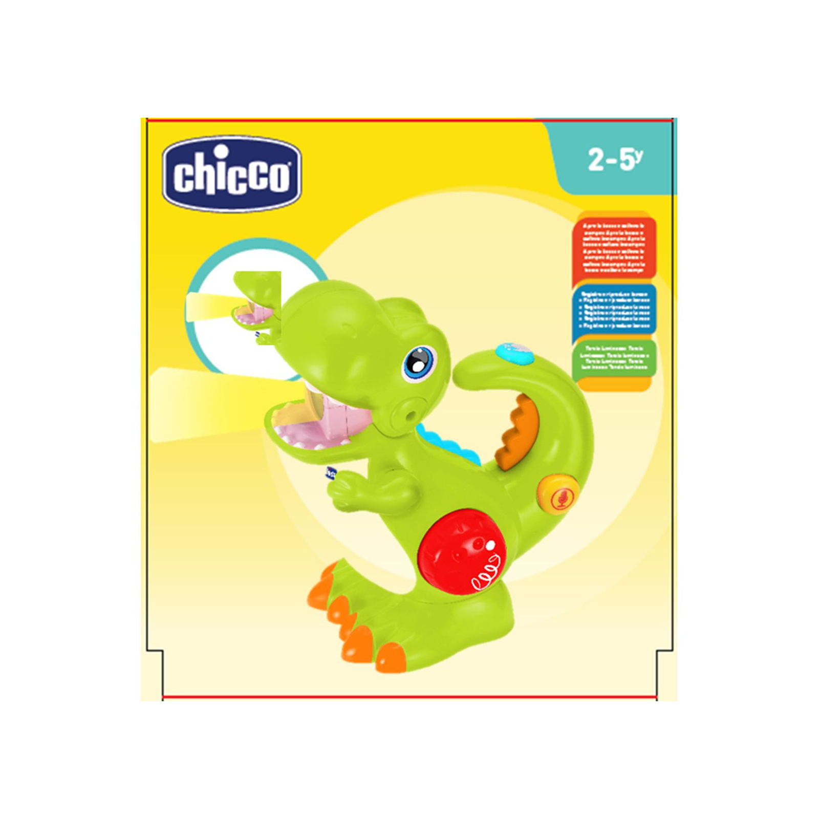 Развивающая игрушка Chicco Динозаврик T-Rec (09613.00) изображение 2