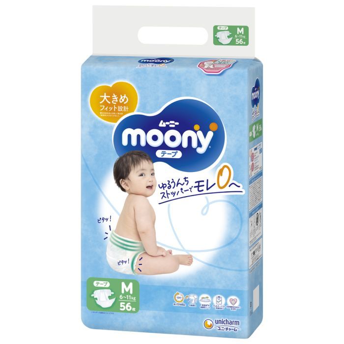 Подгузники Moony M (6-11 кг) 56 шт (4903111244621)