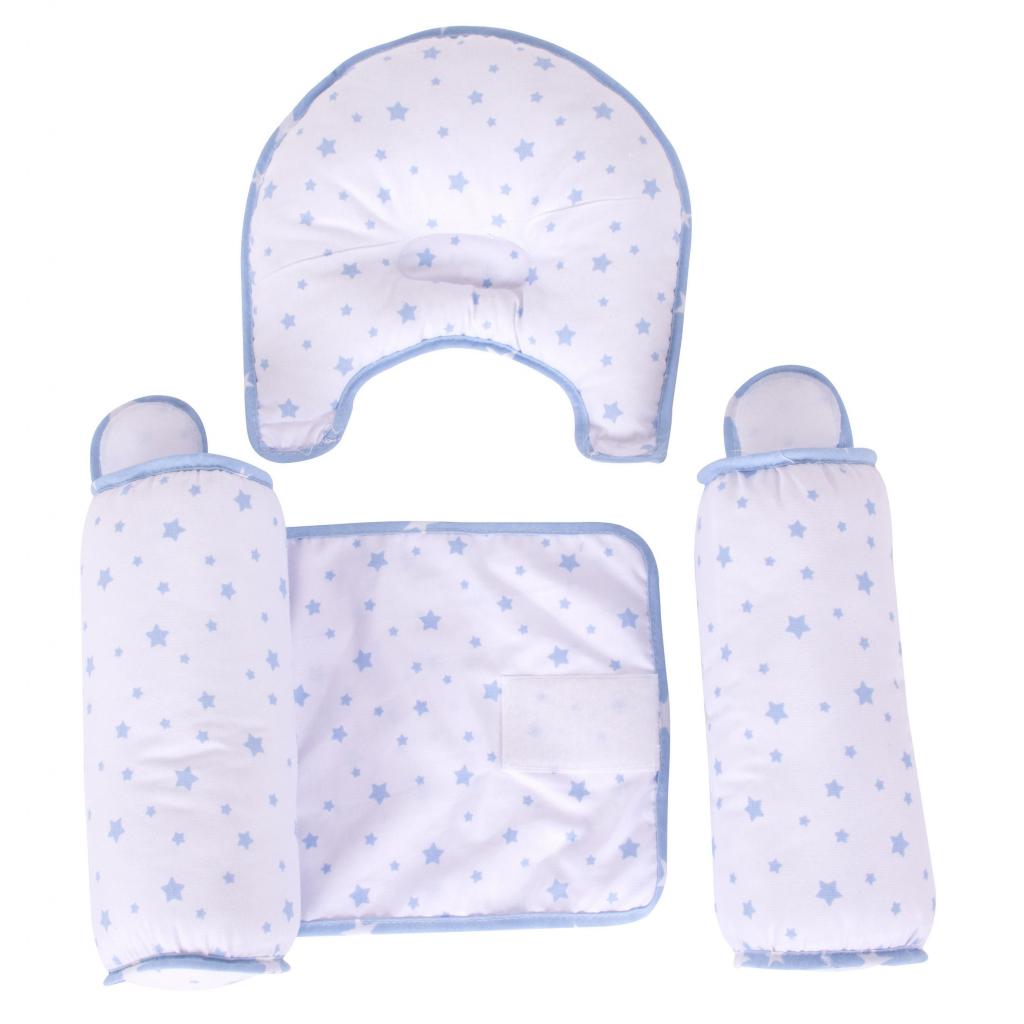 Пеленальний матрацик Sevi Bebe Позиціонер для сну з подушкою для голови , блакитний (8692241033101) зображення 2