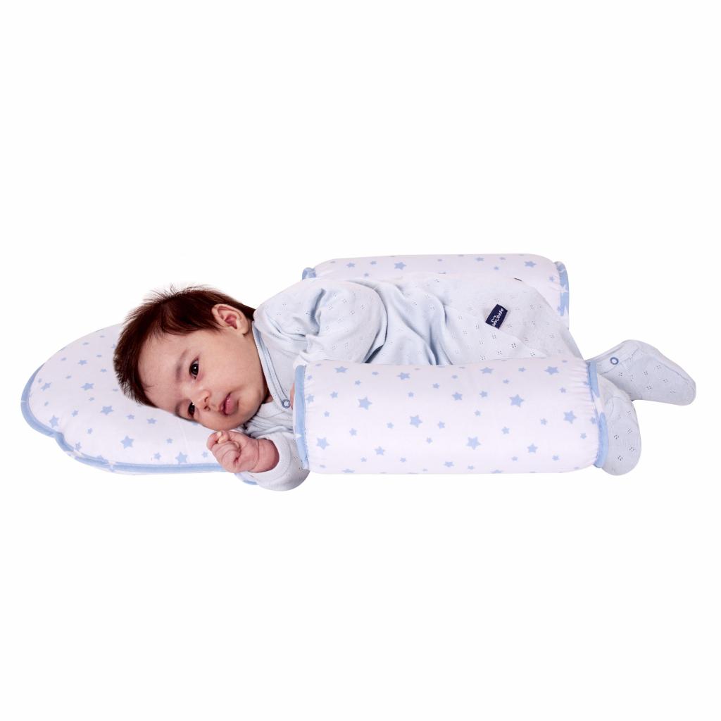 Пеленальный матрасик Sevi Bebe Позиционер для сна с подушкой для головы, голубой (8692241033101) изображение 3