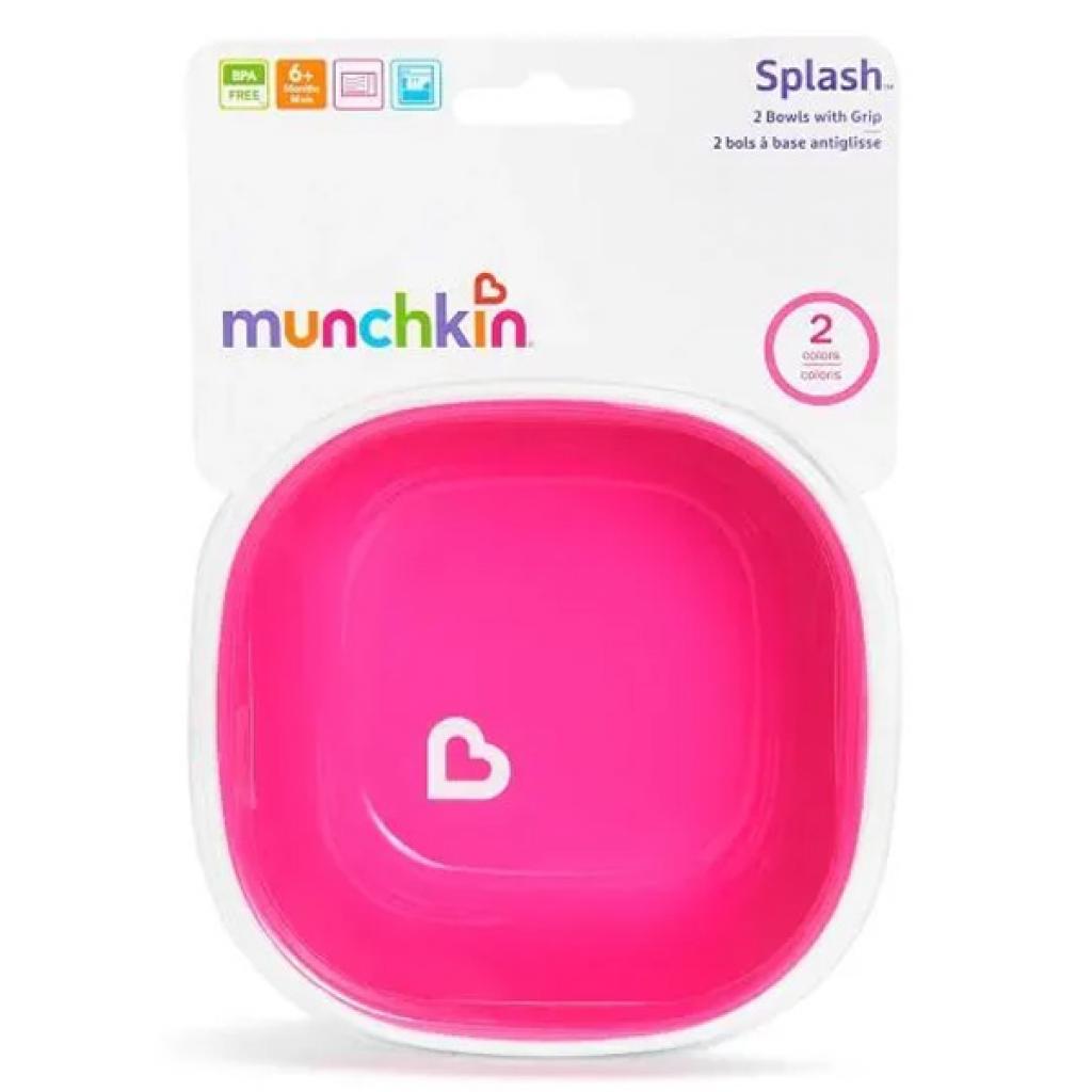 Тарелка детская Munchkin Splash Bowls 2шт. Розовая и фиолетовая (46725.02) изображение 6