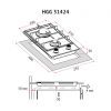 Варочна поверхня Perfelli HGG 31424 WH зображення 9